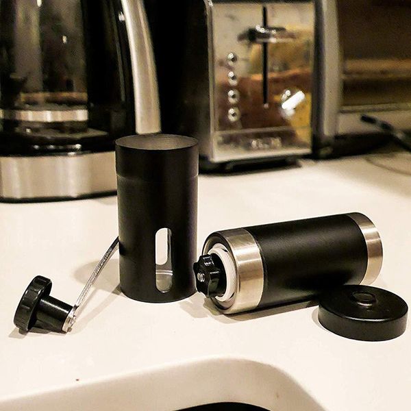 

manual coffee bean grinder - adjustable grind selector - portable hand coffee mill perfect for home, office or outdoor travel