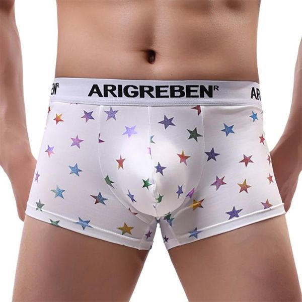 

underpants men men's underwear flat pants breathable raised, Black;white