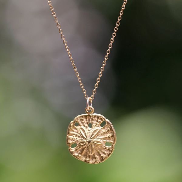 

kpop gold sand dollar necklace - delicate necklace, Silver