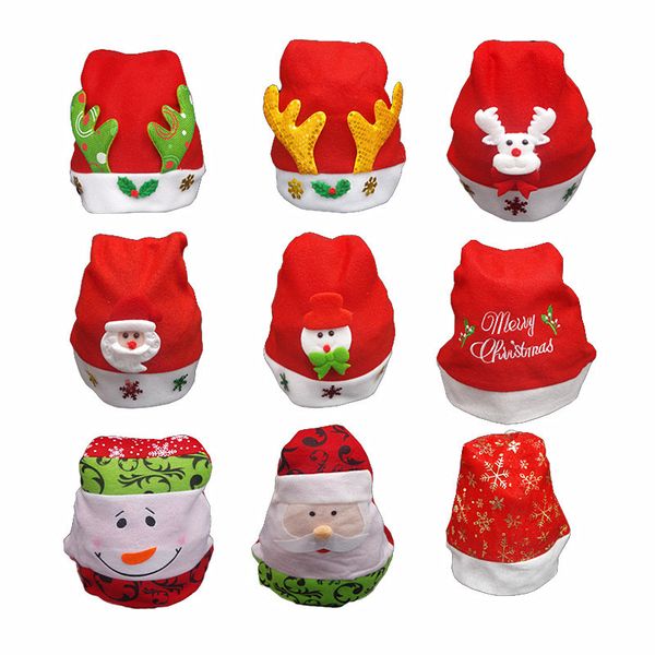 

christmas hat non-woven christmas hat children cartoon luminous brushed old man deer snowman