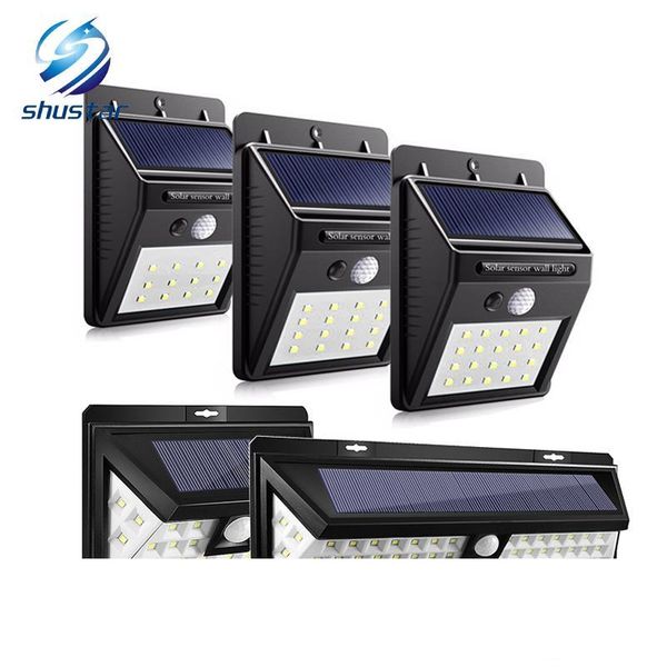 

12 16 20 24 54 LEDs LED Solar Power PIR Motion Sensor Wall Light Outdoor Waterproof Energy Saving Street Garden Security Lamp