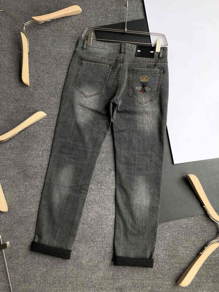 

gxxxi italy mens jeans pants denim fashion new stylish streetwear jeans men casual pants with letter jeans clothing size 29-40 high quality, Blue