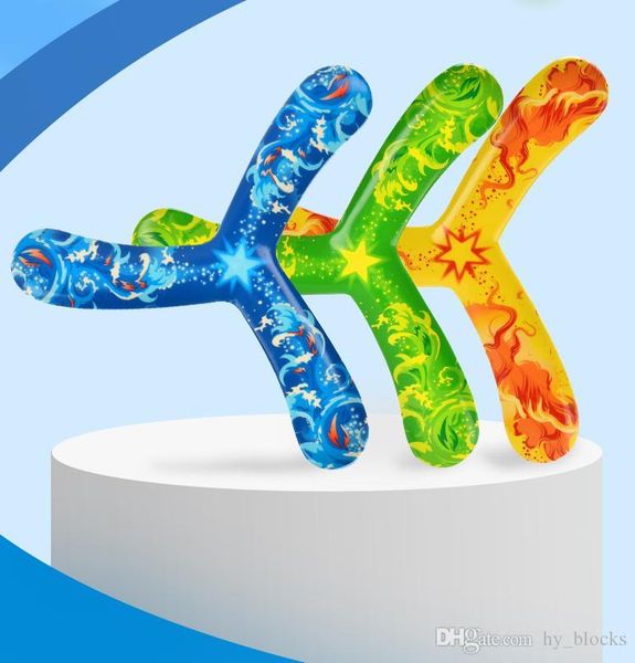 

tri bladed boomerang kids outdoor sport toys colorful flying saucer decompression gifts returning dart soft toys for boys children 04