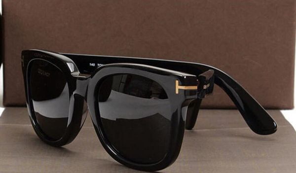 

luxury big qualtiy new fashion 211 tom sunglasses for man woman erika eyewear ford designer brand sun glasses with or tom, Black