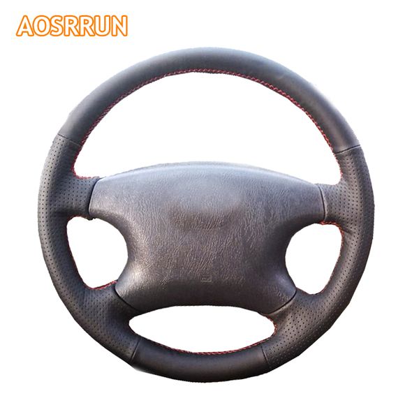 

steering wheel covers aosrrun car accessories leather hand-stitched for byd f3 f3r 2007-2013