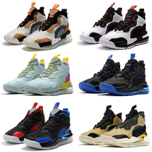 

новые фиолетовые черные белые неба голубые аэрокосмические баскетбольные туфли для мужчин классические наружные ботинки бушующие бык мужские