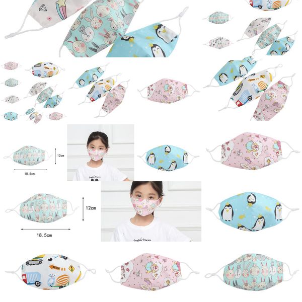 

mask face cartoon animal kids unicorn printed dust mask washable mouth masks reusable ocs4 i5bb