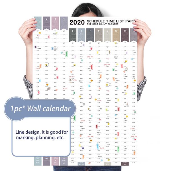 

2020 365 days multifunction monthly wall calendar annual schedule diary planner