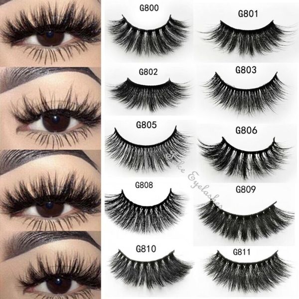 

false eyelashes 5 pairs 3d fake long thick lashes set mink makeup