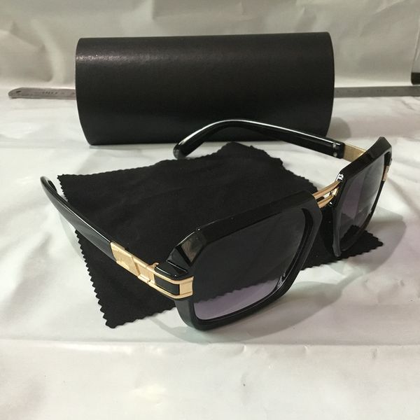 

new european sunglasses black square sunglasses match black box, White;black
