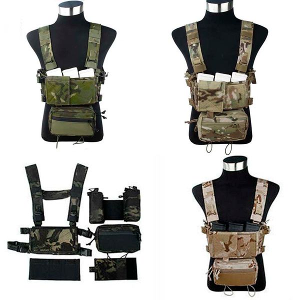 

lightweight mtp/mc tactical vest ss modular chest rig set chest hanging 500d multicam tropic, Black;gray