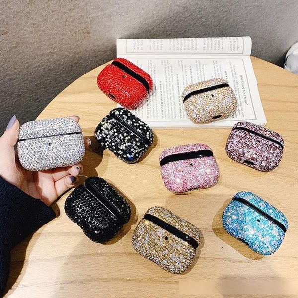 

luxury jewelry glitter bling diamond protection earphone hard case for airpods pro fashion case for airpods 3 cute cover coque gift
