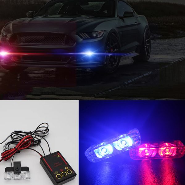 

2х2 led ambulance свет dc 12v автомобильный свет мигает пожарники аварийное освещение drl день запуск flasher strobe предупреждение