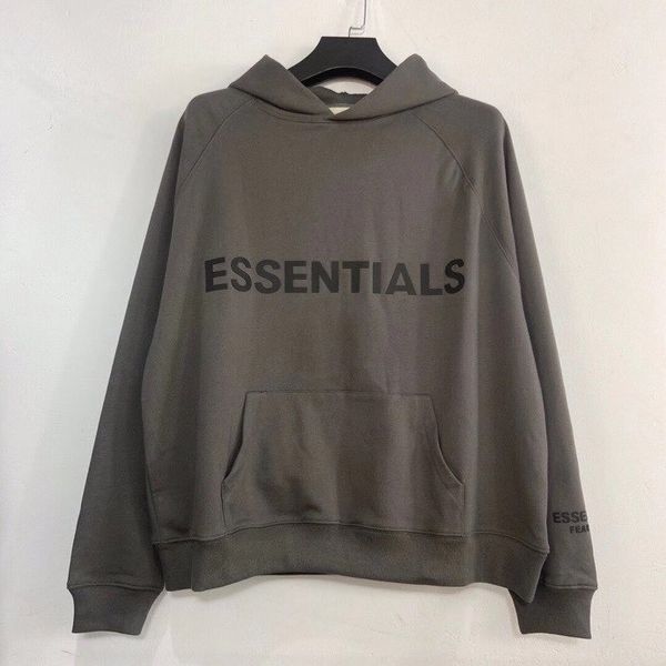 

sweater new brand three-dimensional fog of chest essentials shipping god letters epoxy 2021 fear hooded lovers hoodie tide sweater timl, Black