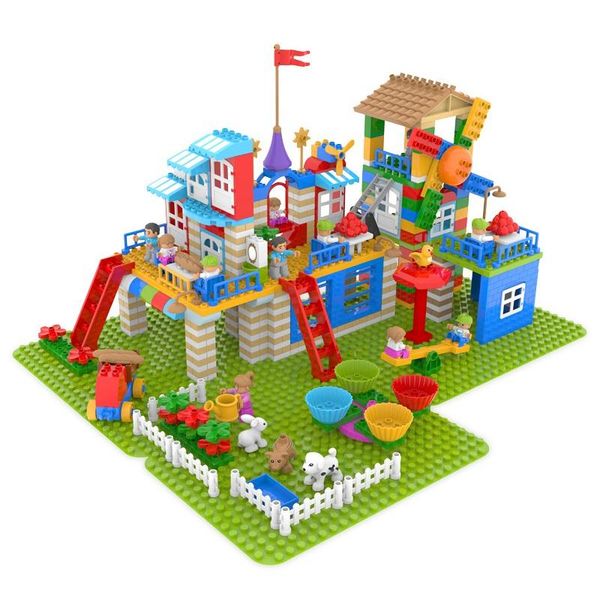 

парк kid строительство duplo аттракционов duplos животных игрушек блоки подарочный набор diy мельница аксессуары ферма кирпичи авто цифры на