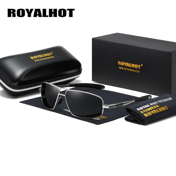 

royalmen women polarized alloy cool rectangle frame sunglasses driving sun glasses shades oculos masculino male 900138, White;black