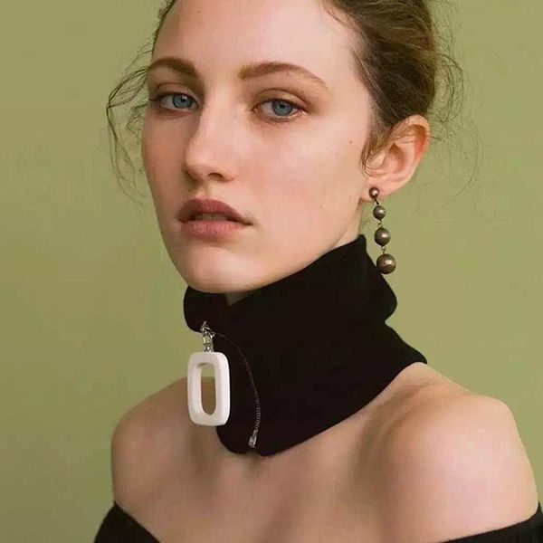 

вязание шарфа zipper теплый мода черный 100% шерсти шарфы женщины осень зима 2020 новая мода, Blue;gray