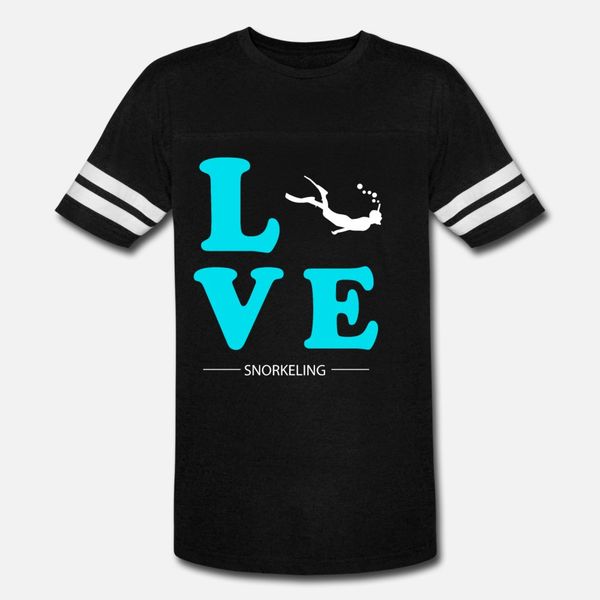 

snorkeling love t shirt men printing short sleeve s-xxxl cool loose basic summer letters shirt