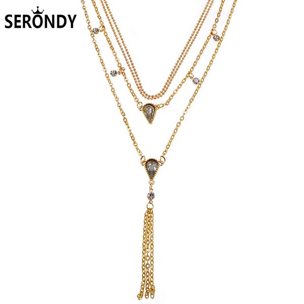 

chokers alloy crystal multilayer boho pendant choker necklace for women neck chains friends jewelry 2021 trend aesthetic xl10394, Golden;silver