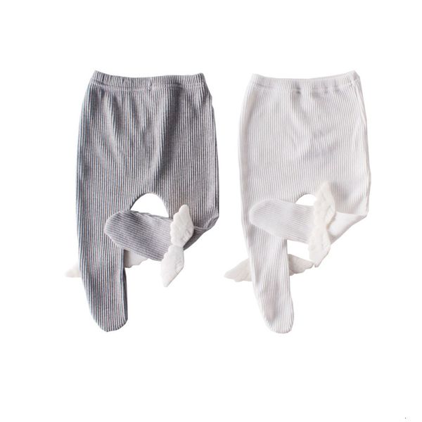 

new autumn cartoon girls pants cotton kids clothes baby cute angel wings elastic waist knitted pantyhose baby stocking leggings, Blue