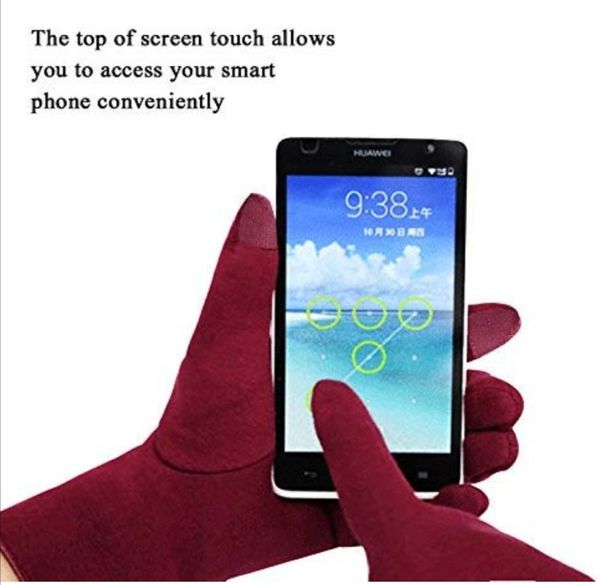 

screen touch glove winter warm glove phone touchscreen full finger glove plush inside mittens fashion drive cycling gloves yfa2499