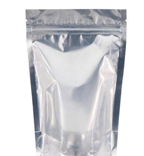 Mylar Stand Up Foglio di alluminio Confezione trasparente Borsa per alimenti Sacchetto di imballaggio con cerniera richiudibile per la conservazione del caffè all'ingrosso gratuito