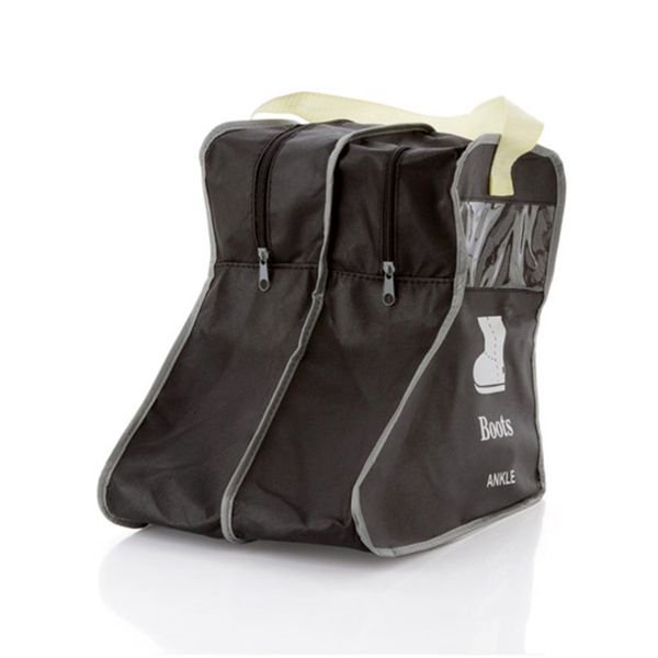 

organizer portable boots storage bag travel handle non-woven fabric zipper
