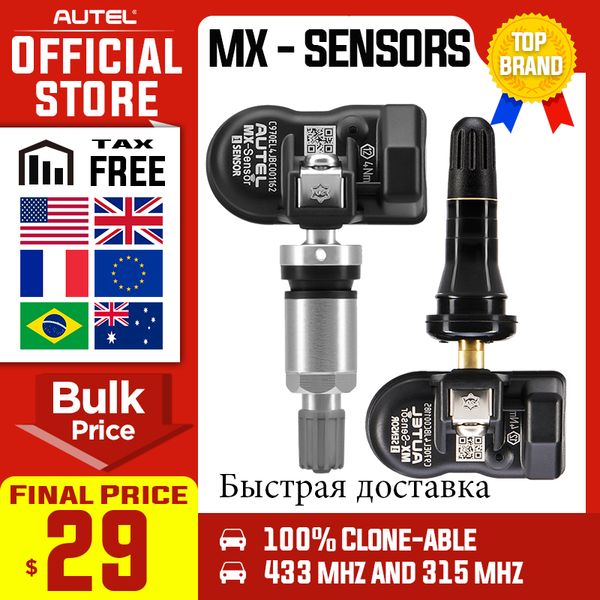 

autel maxitpms pad programmer tire pressure programming tpms sensor mx-sensor 433 315mhz mx sensor autel tpms tool for ts601