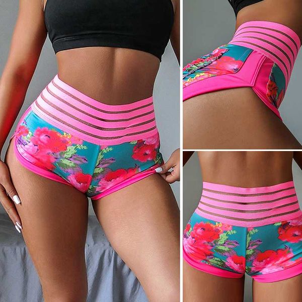 

women's sports yoga fitness lace shorts, Black;blue