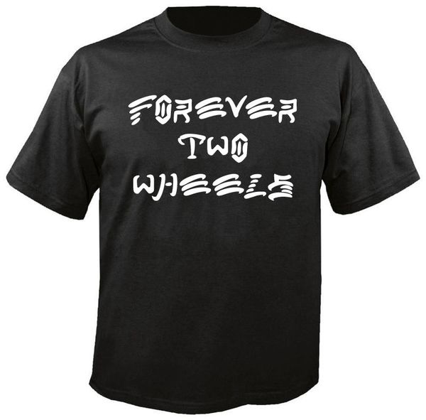 

summer men short sleeves t shirt forever two wheels f.t.w. t-shirt biker chopper kustom kulture surfer parodyfunny tee shirts