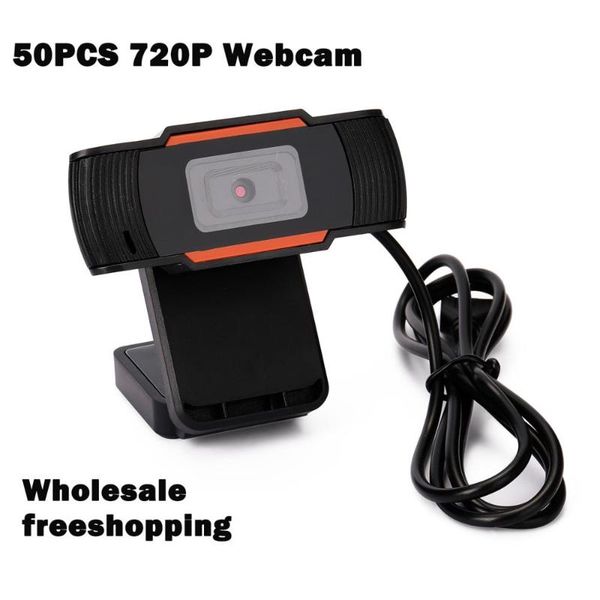 

оптовая 50pcs 720p камера мини компьютера pc веб-камера с микрофоном вращающихся камерами для пк работы конференции бесплатной доставки