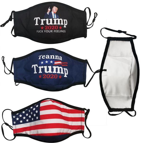 

trump cotton face mask 2020 election keep america great again american flag cosplay party masks anti dust washable breathable mouth cover