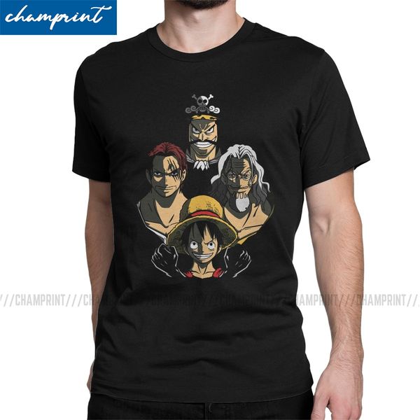

fashion op rhapsody t-shirt for men round collar cotton t shirts trafalgar law one piece luffy short sleeve tees 4xl 5xl