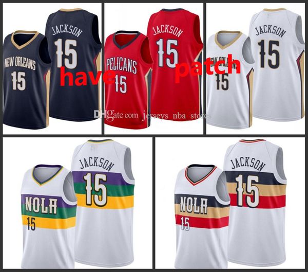 

new orleans pelicans frank jackson men city basketball jersey 01, Black;red