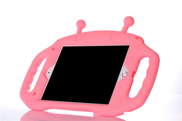 

alien silicone kids cartoon case cover for ipad mini 5 2019 ipad mini 1 2 3 4 shockproof with handle 60pcs/lot