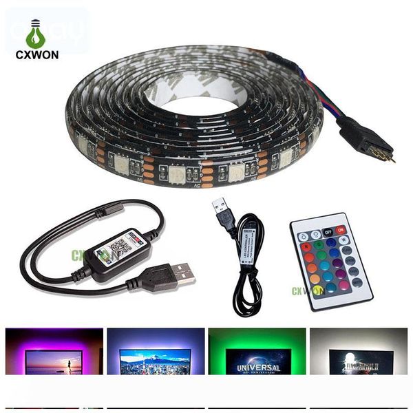 

TV Strips DC5V RGB TV Backlight Waterproof 30leds m 5050 LED Strip With 24 Keys remote controller