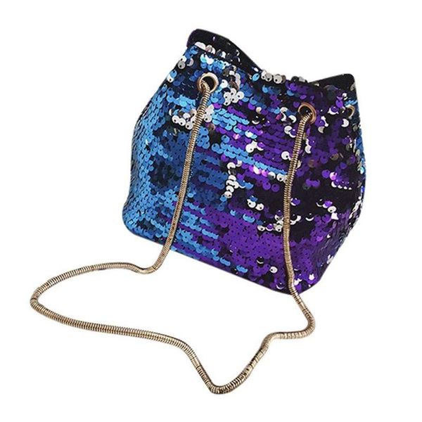 

women sequins bag fashion handbag purse glitter shoulder bag evening party clutch for girl(blue