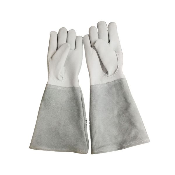 

1 pair beekeeping gloves outdoor gardening protective long sleeves pu leather