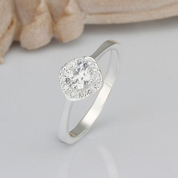 

wholesale fine silver plated ring silver plated jewelry fashion man-made wedding rings for women, Golden;silver