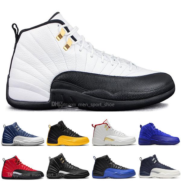 

12 stone blue university gold reverse flu game dark concord wntr basketball shoes 12s the maste playoffs men sports sneakers trainers