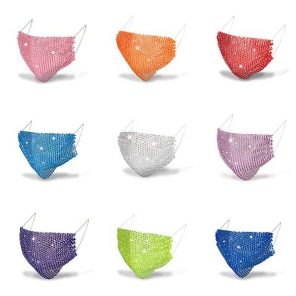 

sequin cotton face mask fashion bling-bling glitter anti pm2.5 dust mouth-muffle er washable reusable half face mask for party unisex#96811