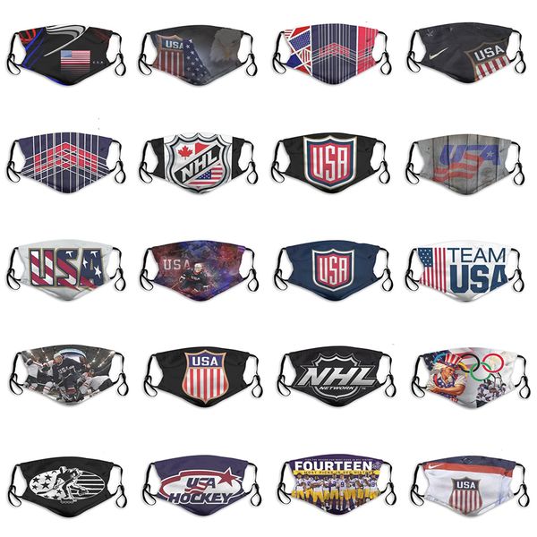 

2020 новая 5 слоя пыль маски мужчина и женщина дизайнер футбольной команды сша моды хоккей на льде печати пользовательского дышащую маски дл