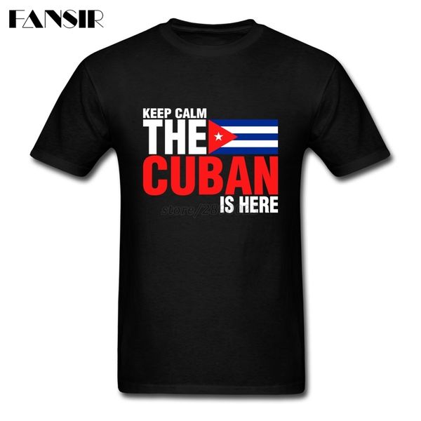 

2020 charming keep calm the cuban is here tshirt men short sleeve crewneck cotton men tee shirt brand-clothing over size