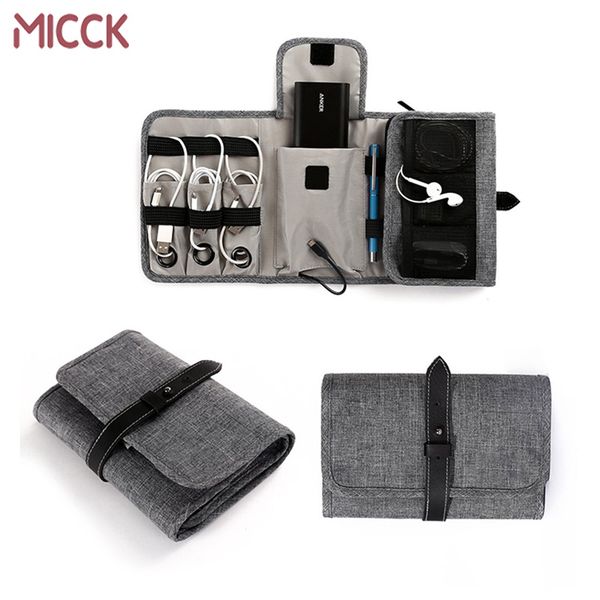 

micck multi-function travel digital storage bag phone data cable charger fingertips package bag portable organizer case