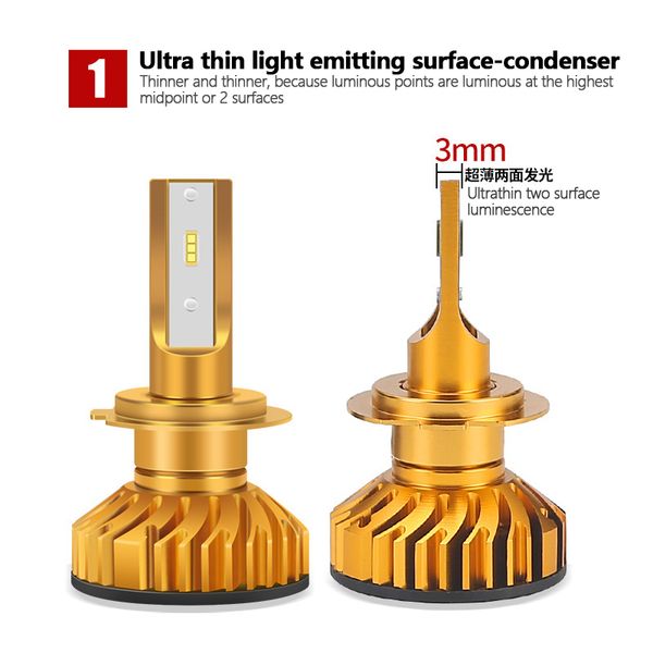 

2pcs mini canbus lampada h4 h7 led car headlight 10000lm 6000k lamp fog lights bulbs car headlight bulbs accessories