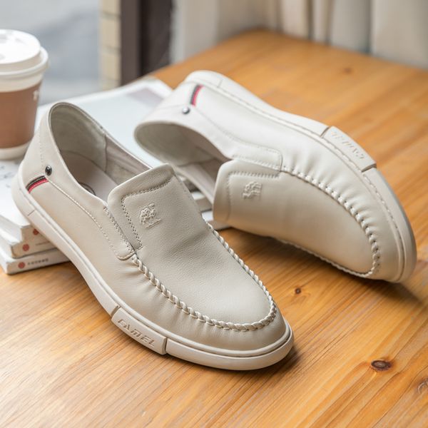 

mens shoes men casual genuine leather cowhide sets business shoes soft comfortable light cushioning footwear new, Black