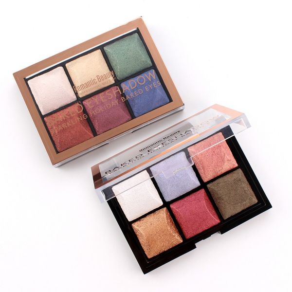 

6 colors shimmer eyeshadow palette glitter long lasting eye shadow palette new