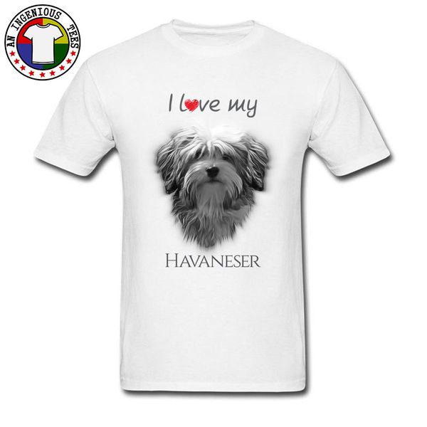 

симпатичные пекинес ши-тцу собаки колледж tshirt i love my boy havanese топы тис новый coming круглый воротник 100% хлопок молодежи тис