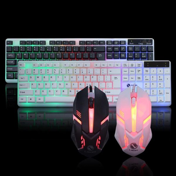 

professional gaming keyboard and mouse set colorful led backlit wiredmouse optical gaming set for lapcomputer pc gamer 20j4