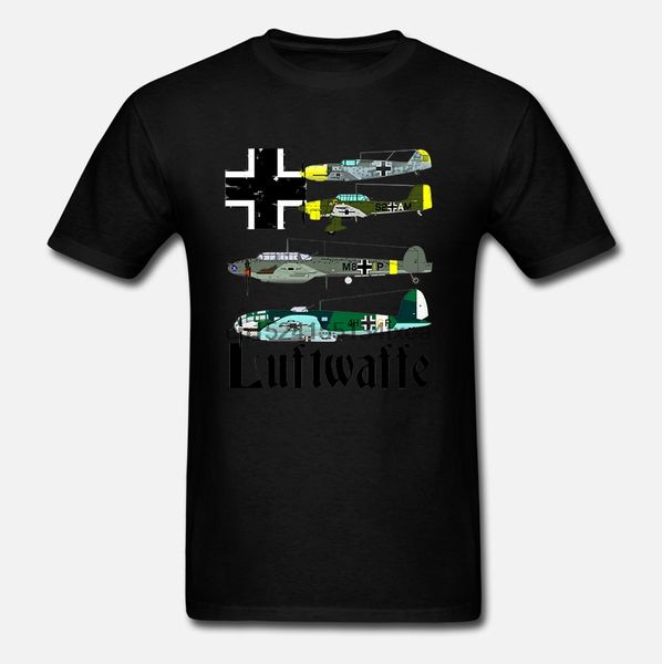 

luftwaffe ww2 aircraft t-shirt messerschmitt bf 109 stuka heinkel he 111 fashion cool tee shirt